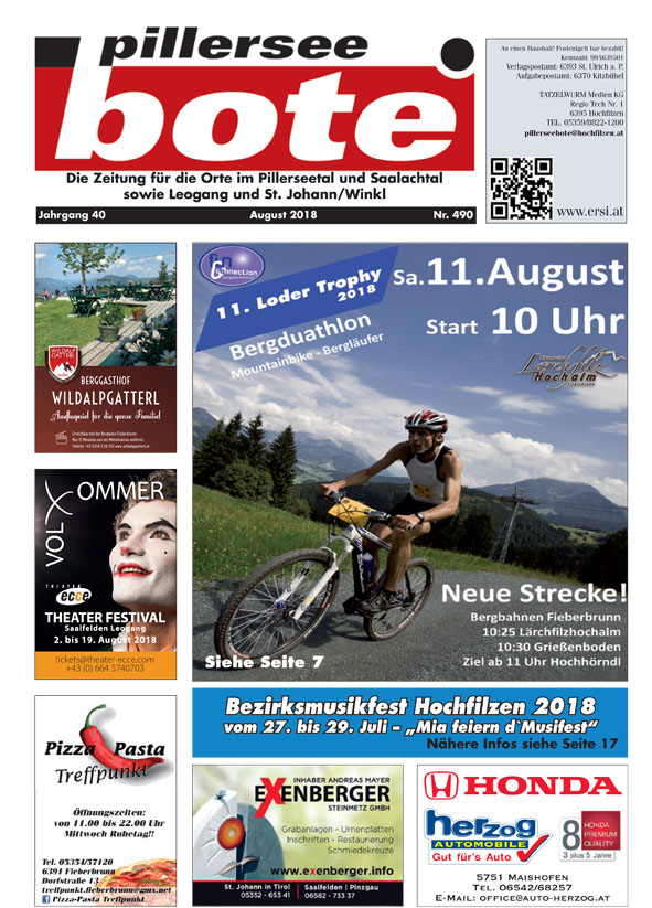 Pillerseebote August 2018