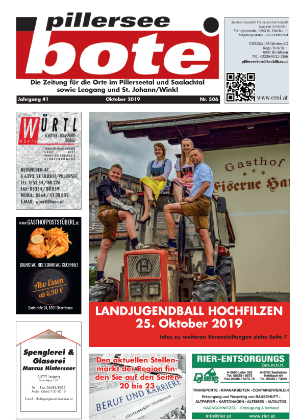 Pillerseebote Oktober 2019