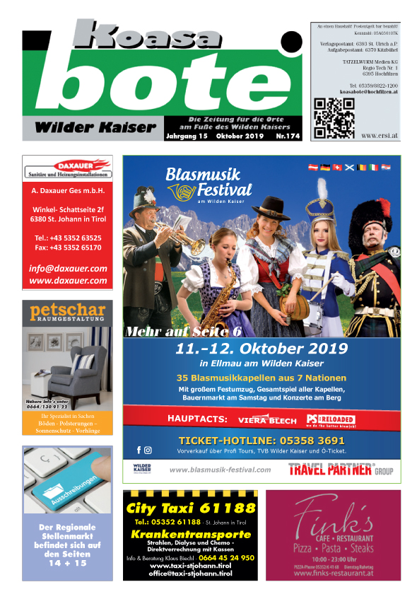 Koasabote Wilder Oktober 2019