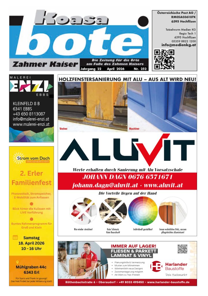 Koasabote Zahmer Kaiser April 2026