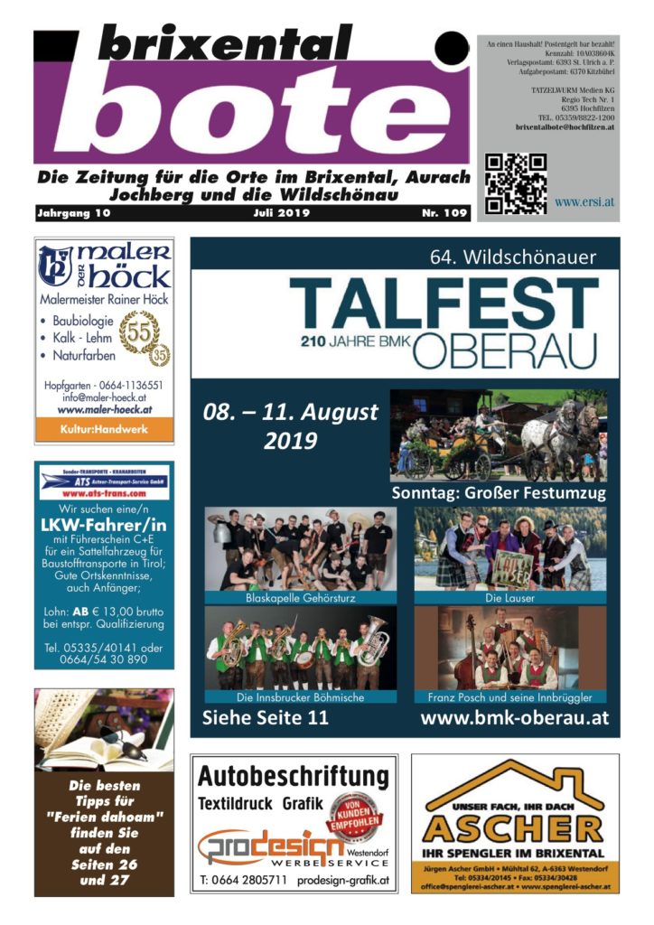 Brixentalbote Juli 2019