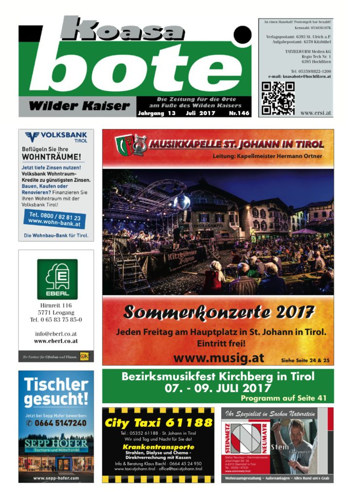 Koasabote Wilder Kaiser Juli 2017