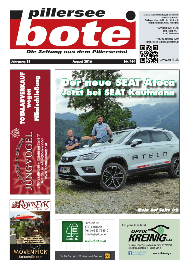 Pillerseebote August 2016